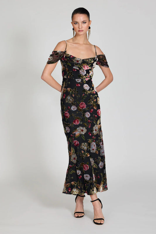 Romance - Machessa Draped Sleeve Dress