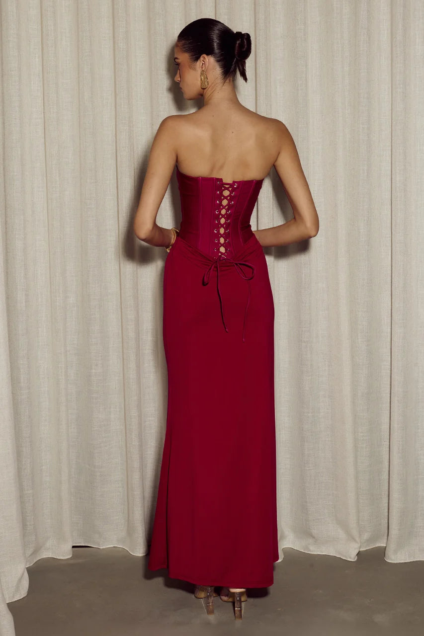 Runaway The Label -Taleah Strapless Corset Maxi Dress